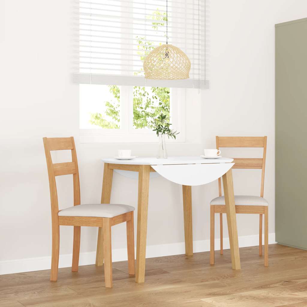 Eetkamerstoelen Met Kussens Massief Hout Naturel Rubber
